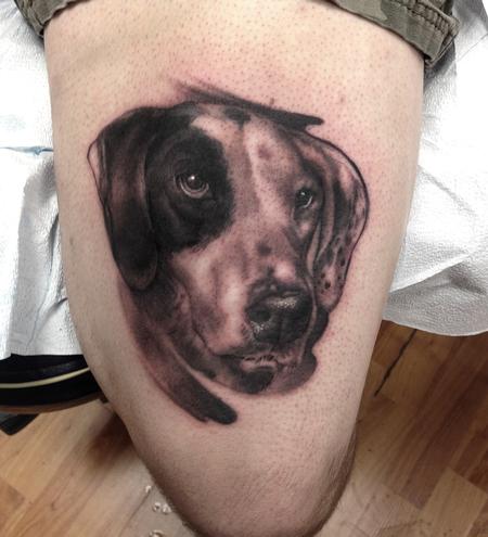 Ryan Mullins - Black and Grey Dog Portrait