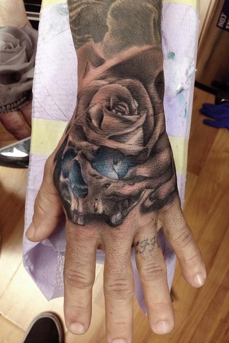 Ryan Mullins - Black and grey skull and rose