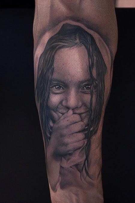 Tattoos - Black and grey portrait  - 93468