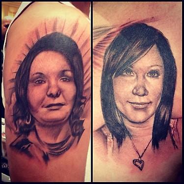 Big Gus - black and gray realistic portrait tattoo, Big Gus Art Junkies Tattoos