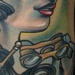 Tattoos - Traditional color vintage girl tattoo, Gary Dunn Art Junkies Tattoo - 101447
