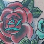 Tattoos - Traditional color roses tattoo, Gary Dunn Art Junkies Tattoo  - 106420