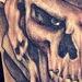 Tattoos - realistic black and gray skull with hat tattoo, Big Gus Art Junkies Tatto - 70810