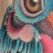 Tattoos - colorful traditional owl tattoo - 64261