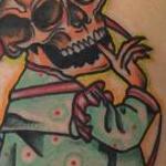 Tattoos - Traditional color skull clown tattoo, Mike Riedl Art Junkies Tattoo  - 106202