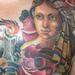traidtional style gypsy girls with candle and flowers tattoo, Tim McEvoy Art Junkies Tattoo Tattoo Thumbnail