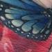 Tattoos - Realistic color rose with butterfly tattoo. Tim McEvoy Art Junkies Tattoo - 94476