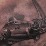 Tattoos - Realistic black and gray B13 plane tattoo, Ryan Mullins Art Junkies Tattoo  - 104903