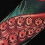 Tattoos -  realistic tattoo color tentacles octopus mermaid sleeve water portrait, Brent Olson Art Junkies Tattoo  - 104124