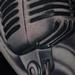 Tattoos - black and gray microphone tattoo  - 64624