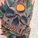 Tattoos - Neo traditional skull with roses tattoo. Art Junkies Tattoo Gary Dunn - 90060