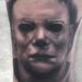 Tattoos - Black and Grey Portrait of Michael Meyers - 78814