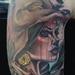 Tattoos - traditional girl with wolf head color, Gary Dunn Art Junkies Tattoo - 76565