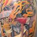 Tattoos - fire fighter with flames tattoo, Tim McEvoy Art Junkies Tattoo - 77163