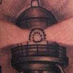 Tattoos - Traditional black and gray light house, Mike Riedl Art Junkies Tattoo - 99919