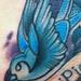 traditional colorful swallow and rose tattoo Tattoo Design Thumbnail