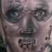 Tattoos - Black and grey realitic Hannibal Lecter tattoo - 69508
