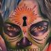 tattoo galleries/ - day of the dead portrait girl realistic color tattoo brent olson art junkies tattoo