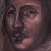 Tattoos - Black and Gray Shakespeare Portrait Tattoo - 62919