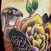 Tattoos - traditional hawk bird color roses brent olson art junkies tattoo - 60167