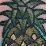 Tattoos - Traditional color pineapple tattoo, Gary Dunn Art Junkies Tattoo - 103604