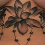 Tattoos - Black and Gray sternum tattoo, Frichard Adams Art Junkies Tattoo  - 108625