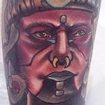 Tattoos - Traditional color Mayan Warrior Gary Dunn Art Junkies Tattoo - 100034