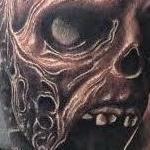 Tattoos - Realistic black and gray zombie tattoo, Scott Grosjean Art Junkies Tattoo - 99696