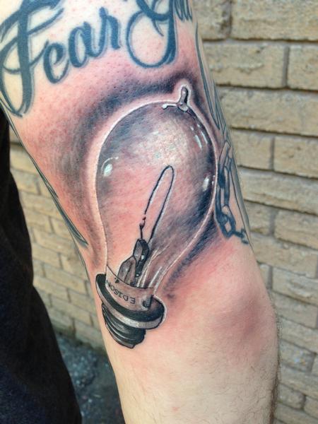 Taunton Tattoo Company : Tattoos : Richard Andrews : Light Bulb Taunton Tattoo Company : Tattoos : Richard Andrews : Light Bulb