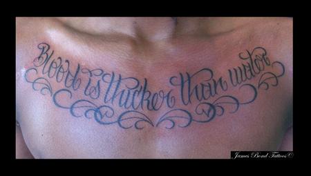 Taunton Tattoo Company : Tattoos : James Bond : Blood is thicker then water