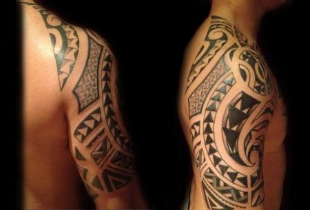 Joe Larralde Black Work Half Sleeve Tattoo
