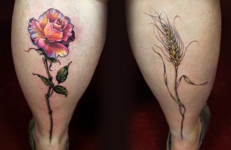Tattoos - rose wheat tattoo - 131943