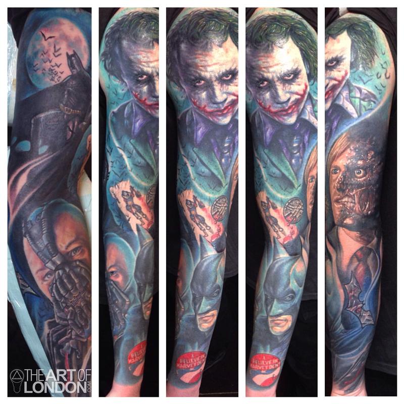 Batman Dark Knight Sleeve by London Reese TattooNOW