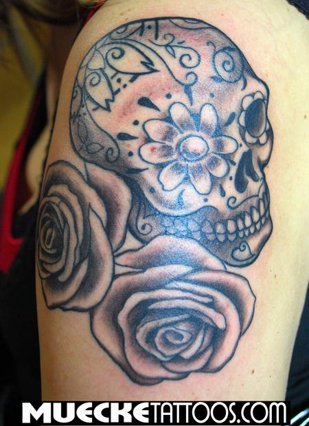 George Muecke - sugar skull tattoo