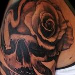 Tattoos - Rose, skull, and eyeball tattoo - 108177