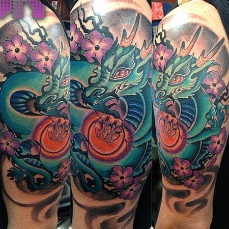 Tattoos - Blue dragon neo jap pop - 106271