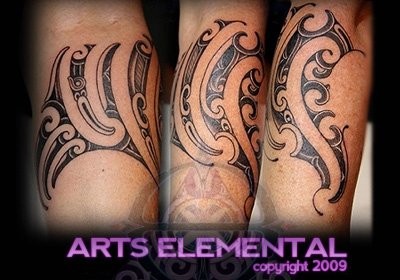 Tattoos - Turumakina Duley - Ta moko leg