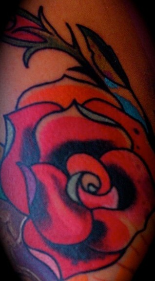 Tattoos Flower tattoos Traditional Rose tattoo
