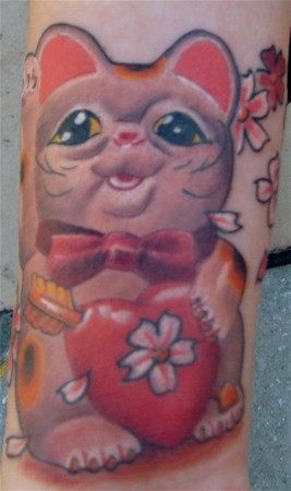 Lucky Cat Tattoo cat tattoos. Lucky Cat Tattoo