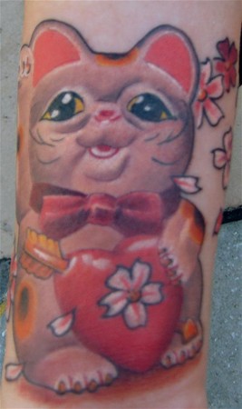 lucky tattoo. lucky tattoo. Lucky Cat Tattoo