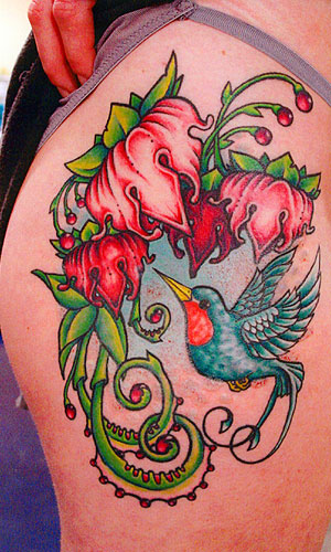 Tattoos David Parker Hummingbird click to view large image