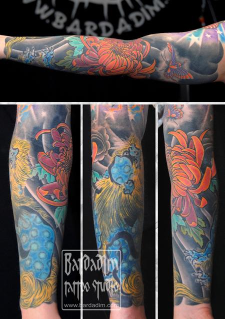 Looking for unique George Bardadim Tattoos Full sleeve Japanese tattoo