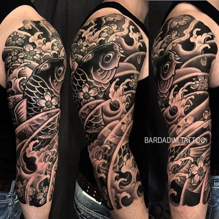 Tattoos - Koi and Sakura Tattoo - 132626