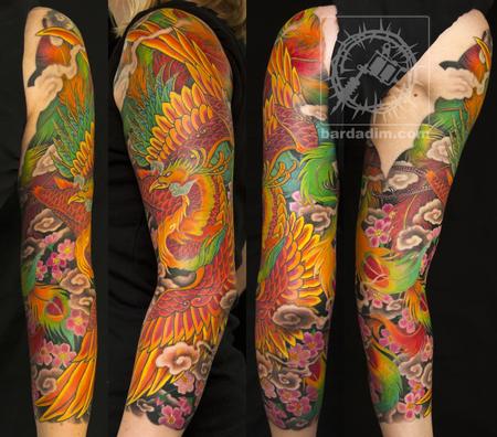 Full sleeve Japanese phoenix tattoo email this page to a friend