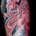 tattoo galleries/ - koi fish and chrysanthemum flowers 