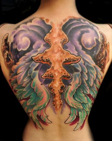 Bio-Organic Wings Tattoo Design Thumbnail