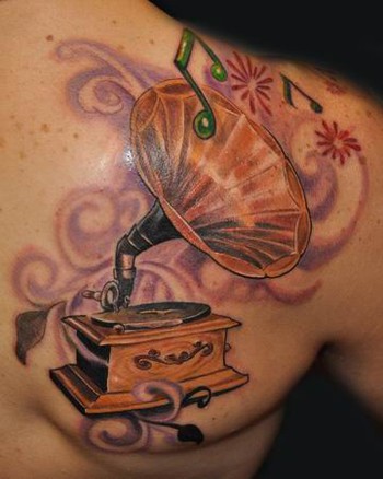 Keyword Galleries Color Tattoos Music Tattoos 