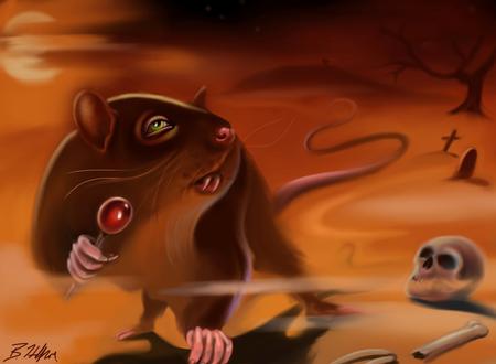 Tattoos - Halloween Rat - 69383