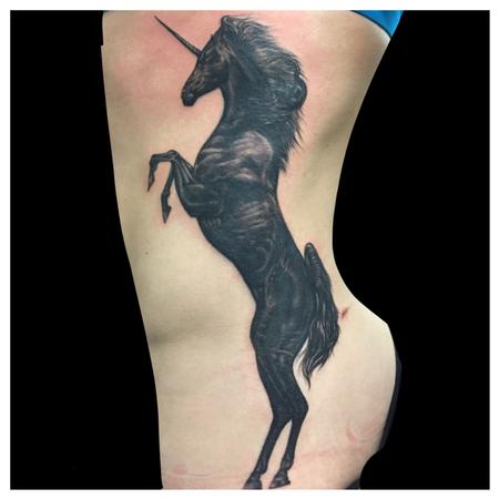 Tattoos - black unicorn - 104170