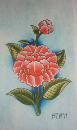 Tattoos - Flower Flash Design - 101959